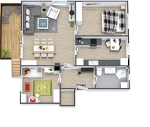 Modern 3D Home Rendering Ekran Görüntüsü 1