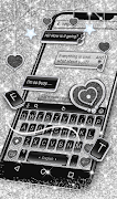 Tema del teclado con brillo plateado negro captura de pantalla 2
