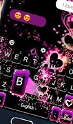 Sparkling Purple Heart Keyboard Theme تصوير الشاشة 2