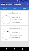 RAM Optimizer - Task Killer 截圖 2