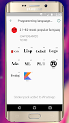 Programming Languages Stickers For WhatsApp capture d'écran 4