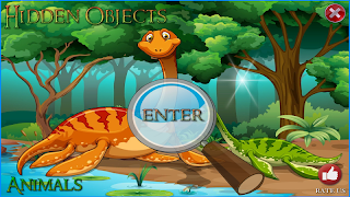 Hidden Objects Jungle Animals-poster
