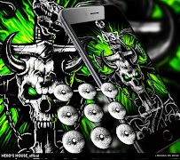 Gothic Metal Graffiti Skull Theme تصوير الشاشة 4
