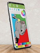 オートバイのぬりえ-ぬりえアプリ ポスター