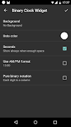 Pretty Binary Clock Widget स्क्रीनशॉट 2