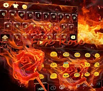 Fire Rose keyboard Theme flame screenshot 7