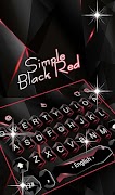 Tema del teclado rojo negro simple de negocios Poster