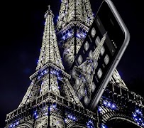 Night Eiffel Tower Romantic Theme Screenshot 2