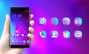 3 Schermata Purple Triangle Abstract Theme for Oppo F3 Plus