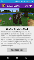 برنامه‌نما Animal Mod For MCPE` عکس از صفحه