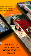 My Photo Love Lyrical Video Status Maker स्क्रीनशॉट 3