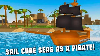 برنامه‌نما Cube Seas: Pirate Fight 3D عکس از صفحه