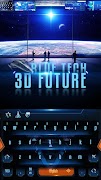 Blue tech 3D future keyboard screenshot 3