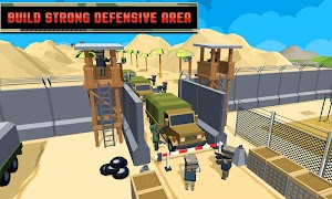 Army Craft: Construye y combate Blocky World Defen captura de pantalla 2
