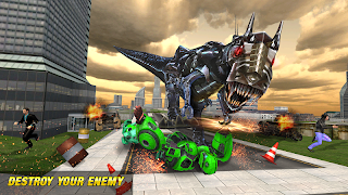 Robot Dinosaur Futuristic City Wars screenshot 2