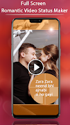 FullScreen Romantic Video Status Maker - 30 Sec captura de pantalla 1