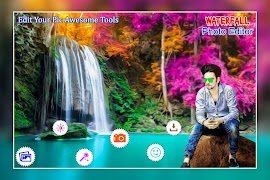 Waterfall Photo Editor : Water Photo Frame スクリーンショット 1