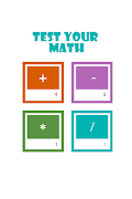 Poster Test Your Math