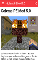 Golems MOD for MCPE+ screenshot 2