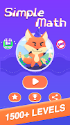 Simple Math - Crazy easy math game Ekran Görüntüsü 1