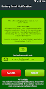 برنامه‌نما Battery Status Email Notification عکس از صفحه