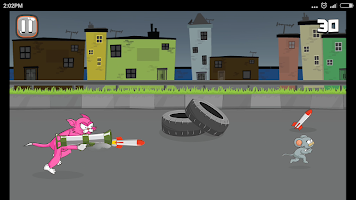 Crazy Pink Cat - Run & Shoot โปสเตอร์