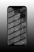 Black 3D Texture Patterns Lock Screen imagem de tela 1