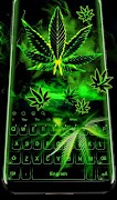 Poster Neon Weed Keyboard Theme