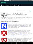 7 Schermata NativeScript Developer App