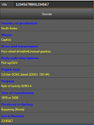 Mobile Vin Decoder Screenshot 5