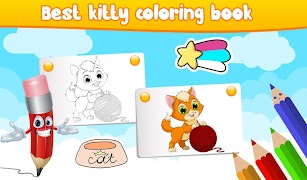 Kitten Coloring Book - Cat Drawing Book For Kids ảnh chụp màn hình 2