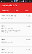 MediaCodec Info screenshot 1