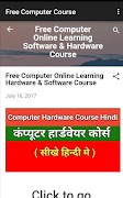 Free Computer Online Course Poster