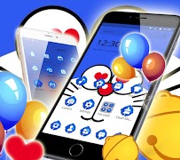 Blue Cat Cartoon Theme screenshot 5