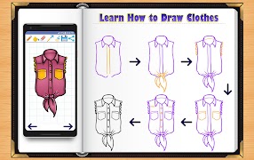 برنامه‌نما Learn How to Draw Clothes عکس از صفحه