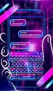 Neon Light Line Keyboard Theme 스크린샷 2
