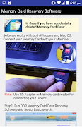 Memory Card Recovery Software Help 스크린샷 1