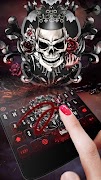 💀Skull Queen Rose Blood Darkness Keyboard Theme💀 скриншот 1