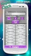 Night Clock Weather Widget capture d'écran 2