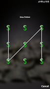 Dollars Pattern Lock Screen 截图 1