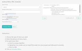 Android Menu XML Generator скриншот 2
