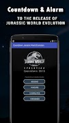 برنامه‌نما Jurassic World Evolution Countdown- Jurassic World عکس از صفحه