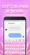 Crystal Pink Emoji Keyboard Theme for Hangouts ảnh chụp màn hình 1