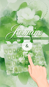 Jasmine Flower Romance Theme&Emoji Keyboard screenshot 1