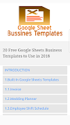 Google sheet business Template ポスター