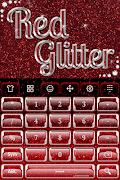 برنامه‌نما Red Glitter Keyboard عکس از صفحه