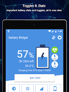Battery Widget+ (% Indicator) syot layar 7