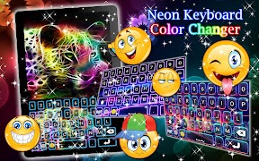 Neon Keyboard Themes 📱 Keypad Colour Change syot layar 5
