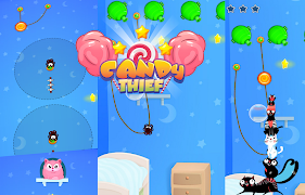 Candy Thief - Santa cat poster