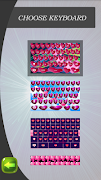 برنامه‌نما Pink Hearts Keyboards عکس از صفحه